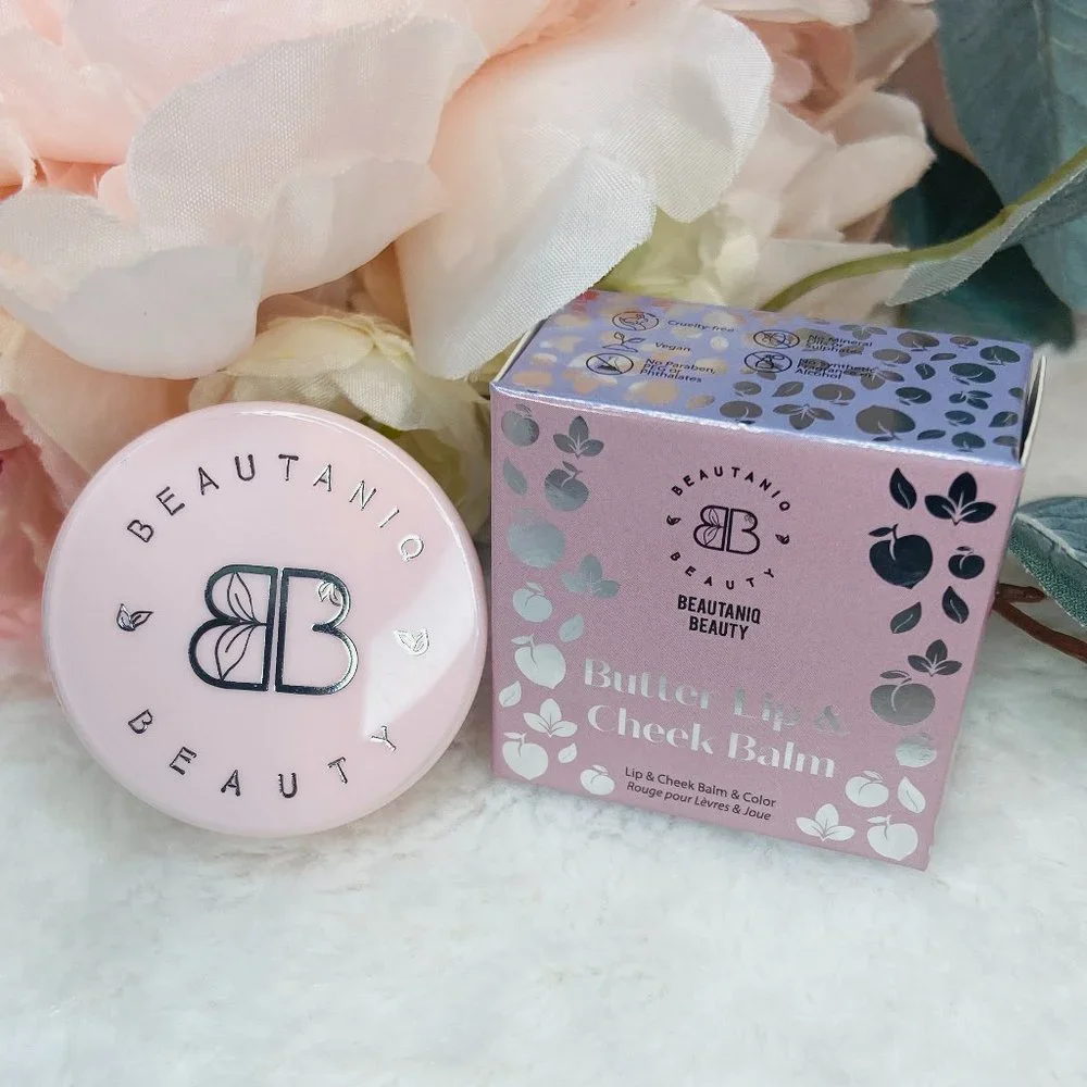 Beautaniq Beauty Butter Lip & Cheek Balm Peach Blush Full Size New